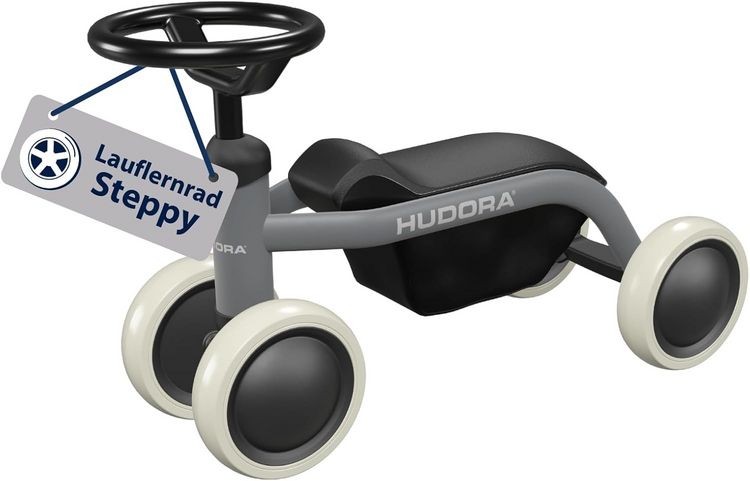 Produktbild: HUDORA 10914 - Laufrad Steppy 6 shadow, Lauflernrad f&uuml;r Kinder von 73-80 cm, Sitzh&ouml;he: 22,5 cm