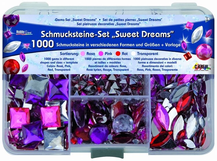 Produktbild: KREUL Schmucksteine Set Sweet Dreams 1000 St&uuml;ck Box