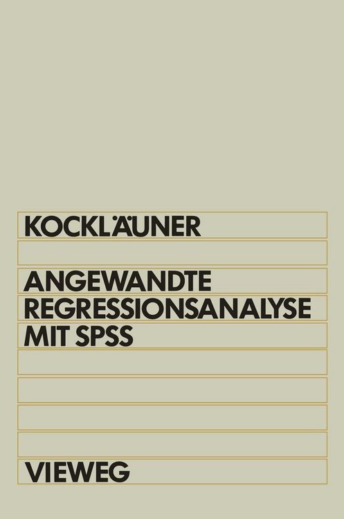 Produktbild: Angewandte Regressionsanalyse mit SPSS