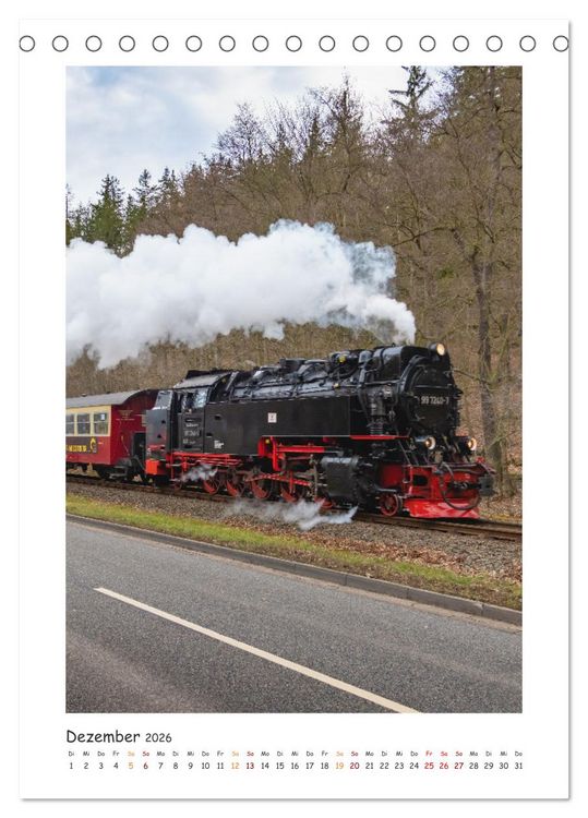 Produktbild: Faszination Museumsbahn (Tischkalender 2026 DIN A5 hoch), CALVENDO Monatskalender