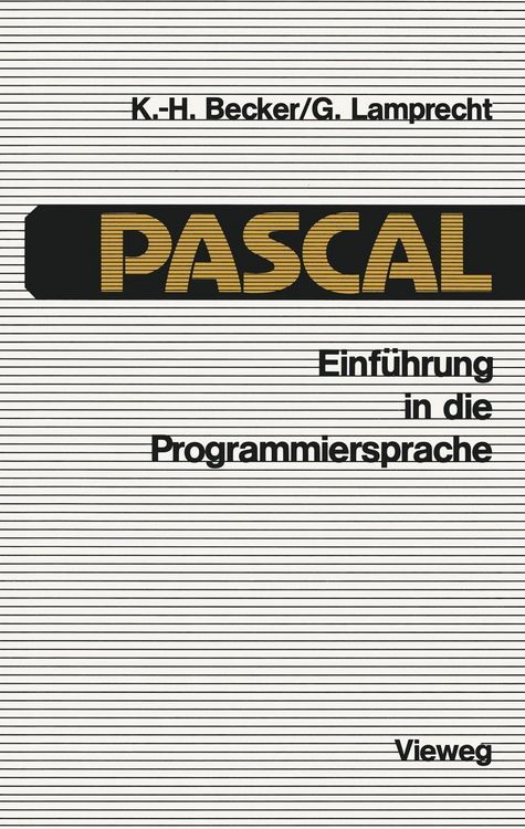 Produktbild: Einf&uuml;hrung in die Programmiersprache PASCAL