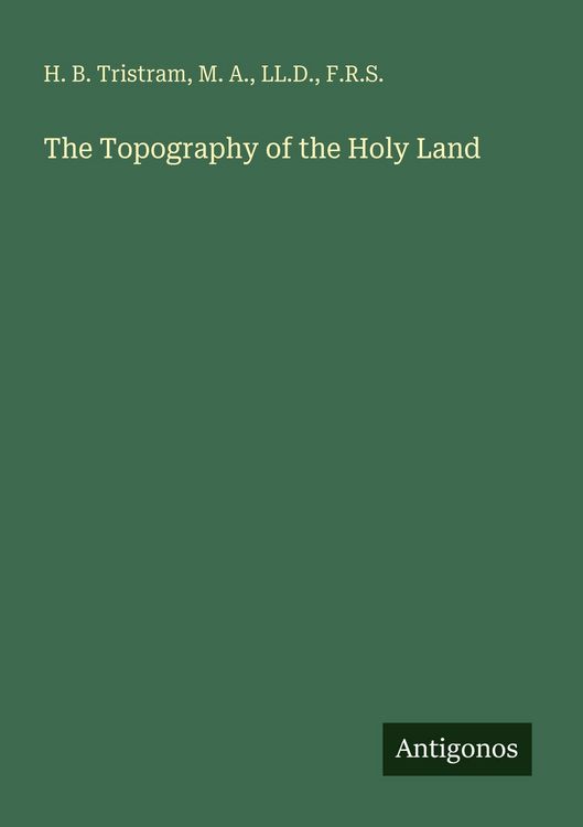 Produktbild: The Topography of the Holy Land