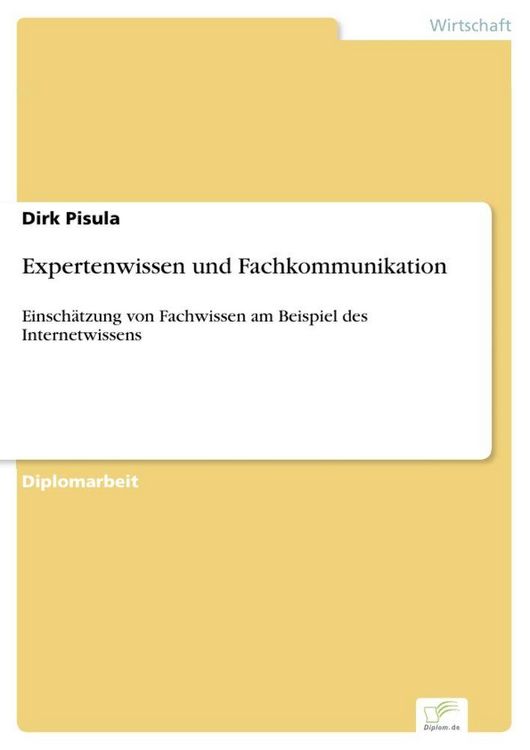Produktbild: Expertenwissen und Fachkommunikation