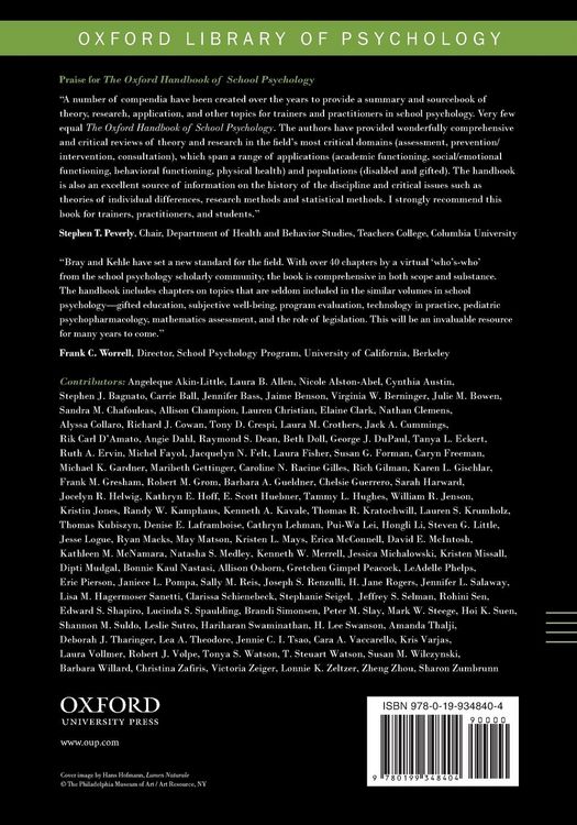 Produktbild: Oxford Handbook of School Psychology