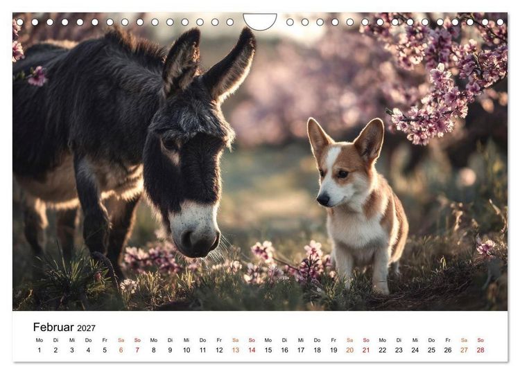 Produktbild: Beste Freunde - ein tierisch buntes Miteinander (Wandkalender 2027 DIN A4 quer), CALVENDO Monatskalender