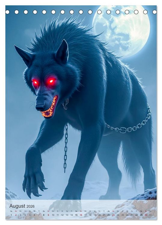Produktbild: Nordische Mythologie - G&ouml;tter, Helden und Monster (Tischkalender 2026 DIN A5 hoch), CALVENDO Monatskalender