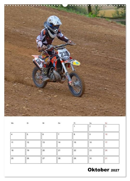 Produktbild: Motocross Terminplaner (hochwertiger Premium Wandkalender 2027 DIN A2 hoch), Kunstdruck in Hochglanz