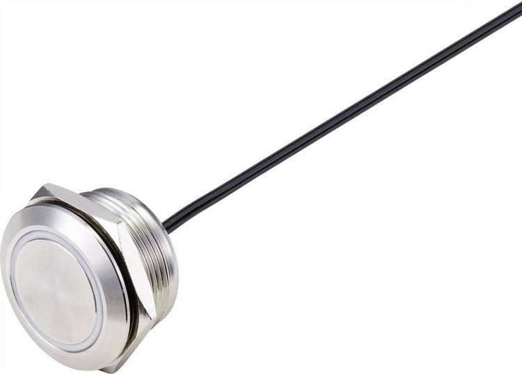 Produktbild: TRU COMPONENTS TC-9219108 Drucktaster 24 V/DC 50mA 1 x Aus/(Ein) tastend IP65 1St.