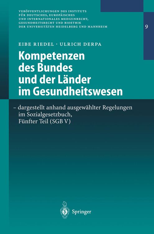 Produktbild: Kompetenzen des Bundes und der L&auml;nder im Gesundheitswesen - dargestellt anhand ausgew&auml;hlter Regelungen im Sozialgesetzbuch, F&uuml;nfter Teil (SGB V)