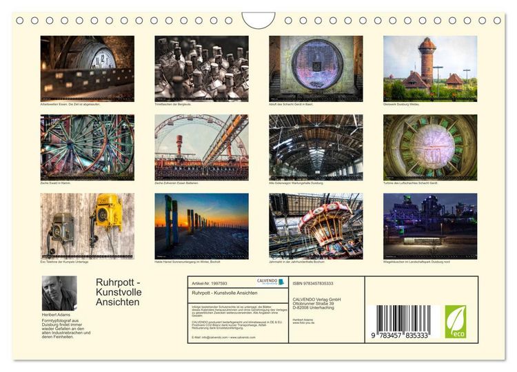 Produktbild: Ruhrpott - Kunstvolle Ansichten (Wandkalender 2026 DIN A4 quer), CALVENDO Monatskalender