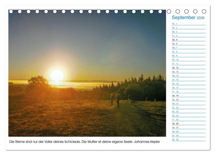 Produktbild: Mein Weg nach Santiago de Compostela mit Zitaten (Tischkalender 2026 DIN A5 quer), CALVENDO Monatskalender