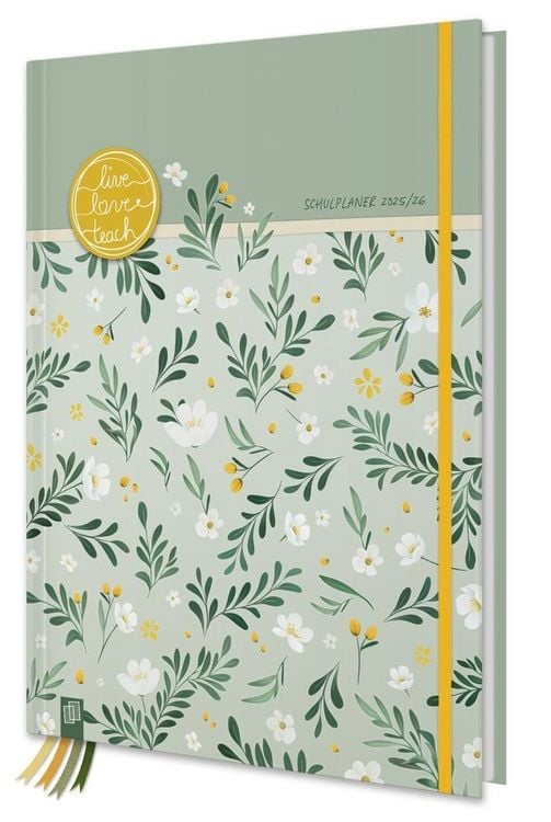 Produktbild: Mein Lehrerplaner A4+ – Hardcover – Lehrerkalender für das Schuljahr 2025/2026 – Sommerblüte