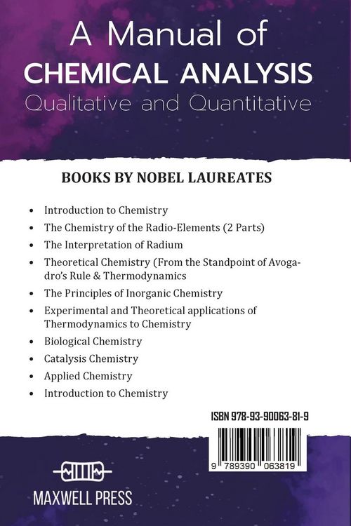 Produktbild: A Manual of Chemical Analysis (Qualitative and Quantitative)