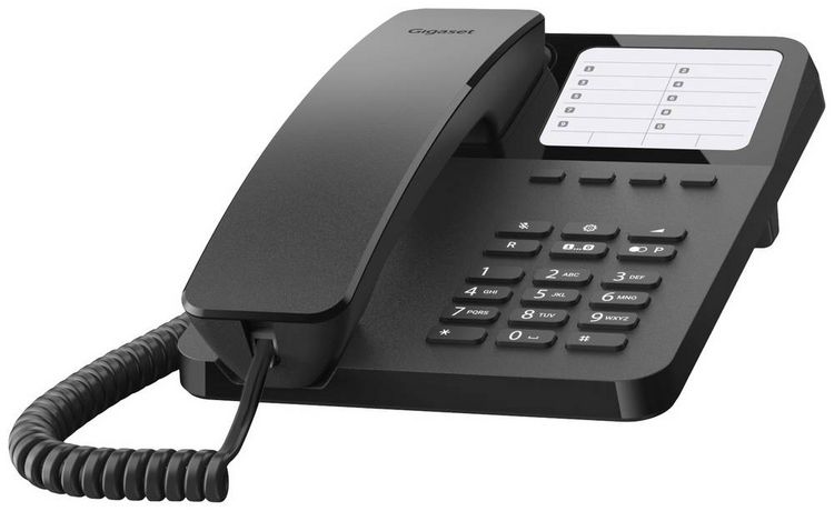 Produktbild: Gigaset DESK 400 Schnurgebundenes Telefon, analog f&uuml;r H&ouml;rger&auml;te kompatibel kein Display Schwarz