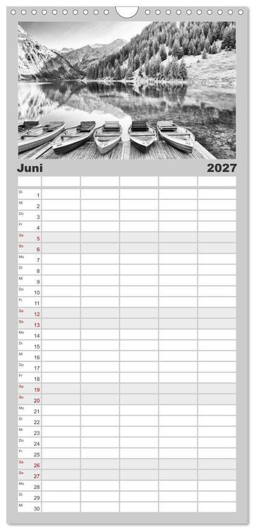 Produktbild: Familienplaner 2027 - Traumhafte Allg&auml;uer Alpen mit 5 Spalten (Wandkalender, 21 x 45 cm) CALVENDO