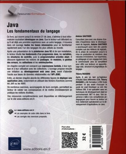 Produktbild: Java : les fondamentaux du langage