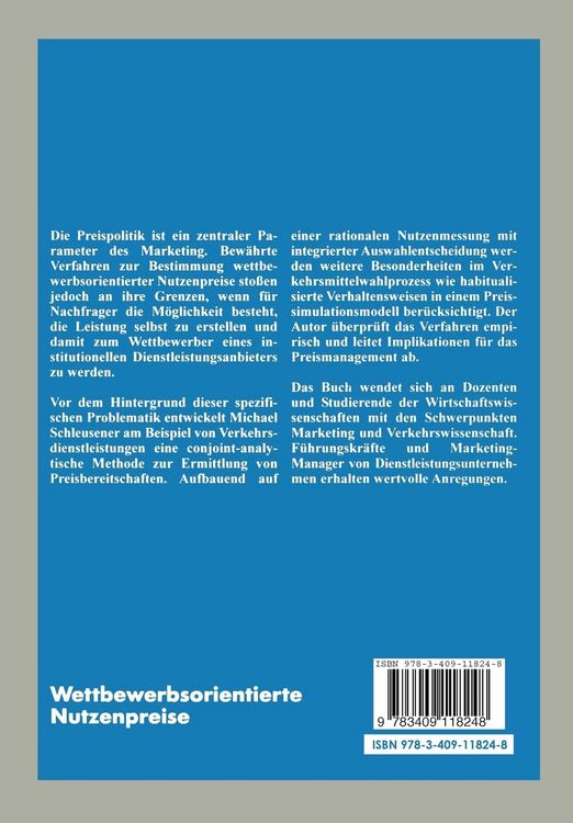Produktbild: Wettbewerbsorientierte Nutzenpreise
