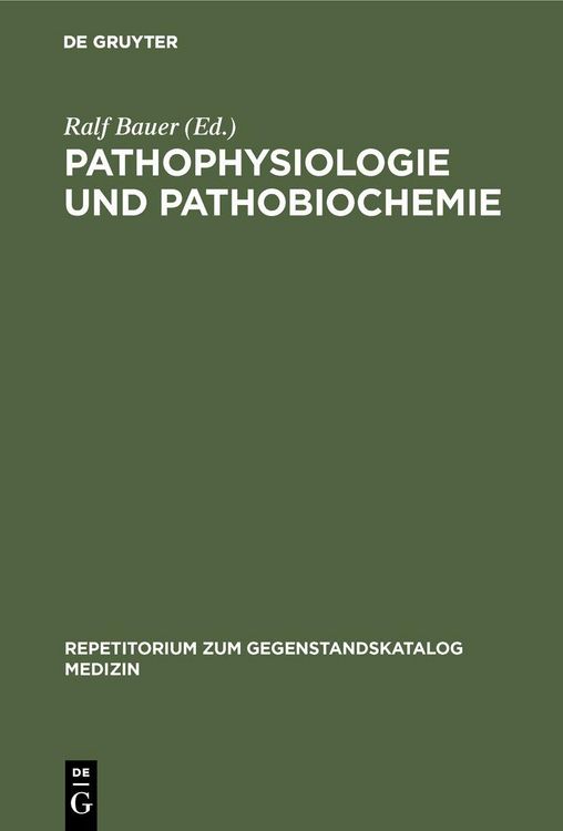 Produktbild: Pathophysiologie und Pathobiochemie