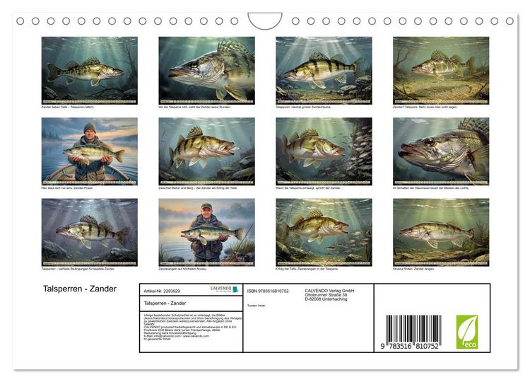 Produktbild: Talsperren - Zander (Wandkalender 2027 DIN A4 quer), CALVENDO Monatskalender