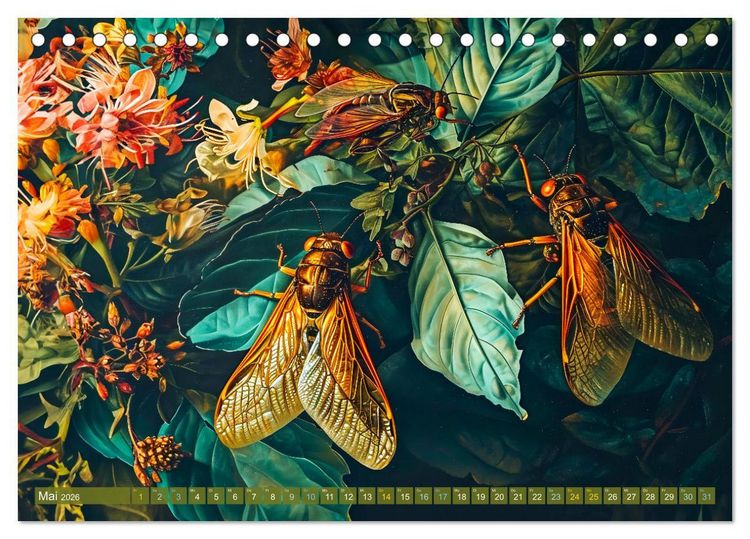 Produktbild: Gartengefl&uuml;ster - Tierische Besucher in der Bl&uuml;tenf&uuml;lle (Tischkalender 2026 DIN A5 quer), CALVENDO Monatskalender
