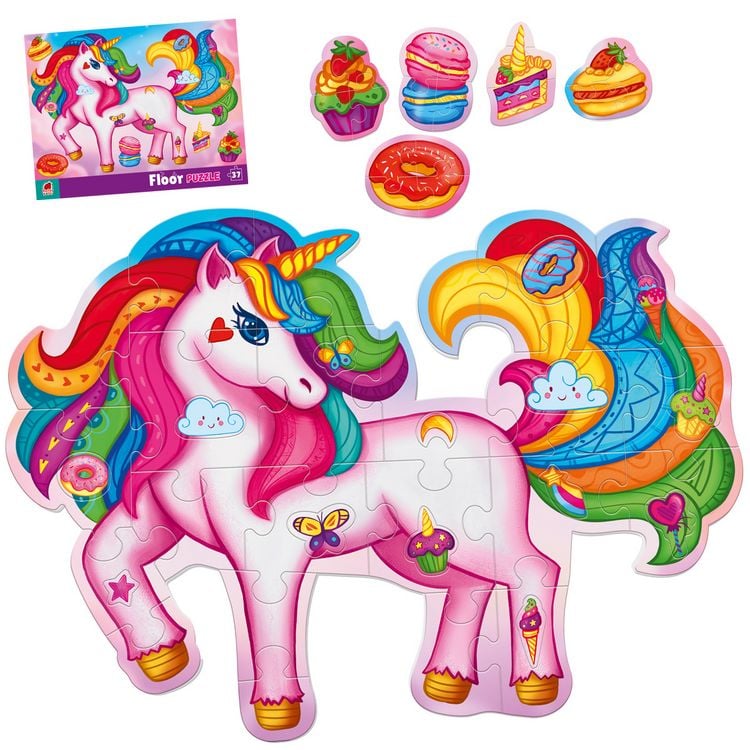 Produktbild: Puzzle Roter K&auml;fer Bodenpuzzle Ein magisches Einhorn RK7010-03