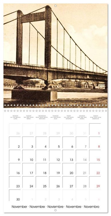 Produktbild: Cologne autrefois : Cartes postales historiques de la ville (Calendrier mural carr&eacute; 2026 30x30 cm) Calendrier double avec une page pour vos prises de notes