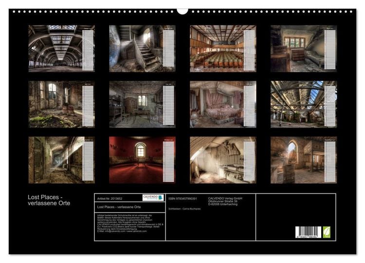 Produktbild: Lost Places - verlassene Orte (Wandkalender 2026 DIN A2 quer), CALVENDO Monatskalender