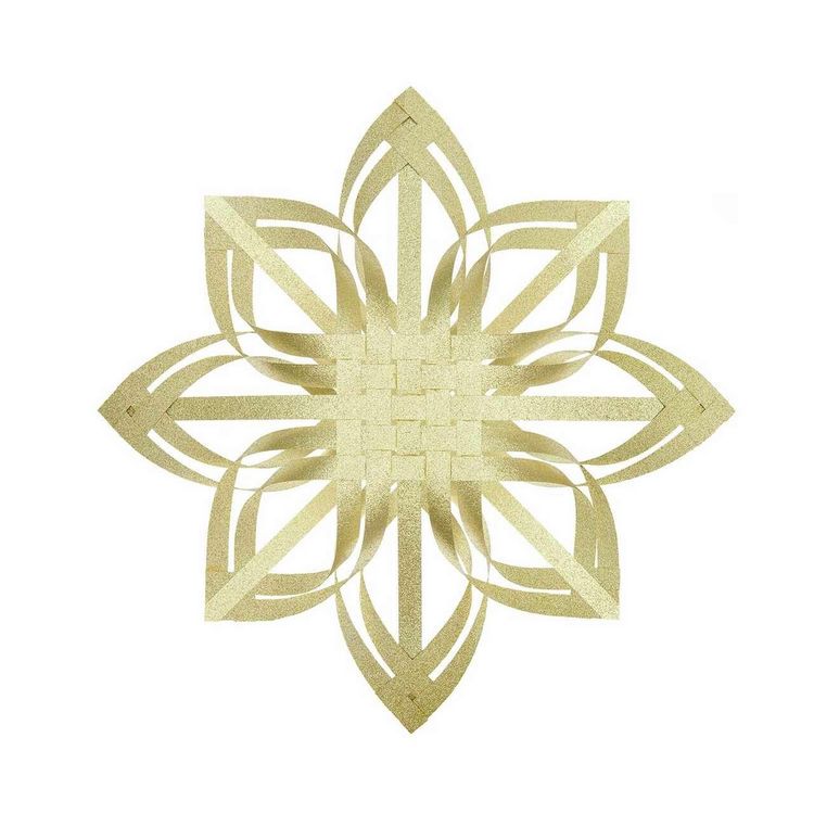 Produktbild: Bastelset Webstern, glitter gold, 40