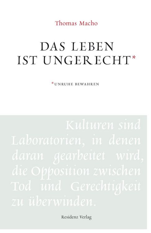 Produktbild: Das Leben ist ungerecht