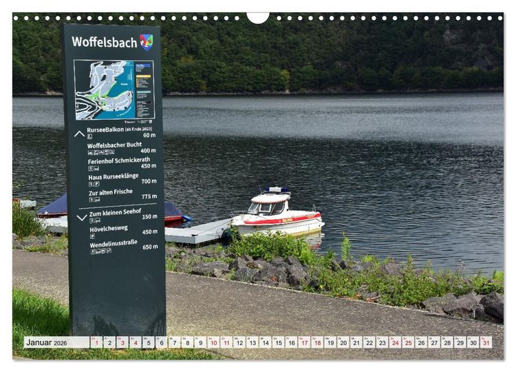 Produktbild: Rurberg und Woffelsbach - Leben wo andere Urlaub machen, in der Eifel (Wandkalender 2026 DIN A3 quer), CALVENDO Monatskalender