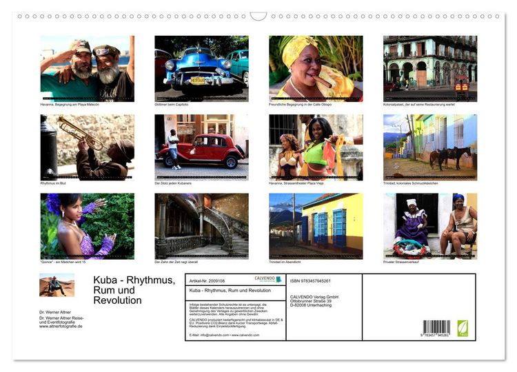 Produktbild: Kuba - Rhythmus, Rum und Revolution (Wandkalender 2026 DIN A2 quer), CALVENDO Monatskalender