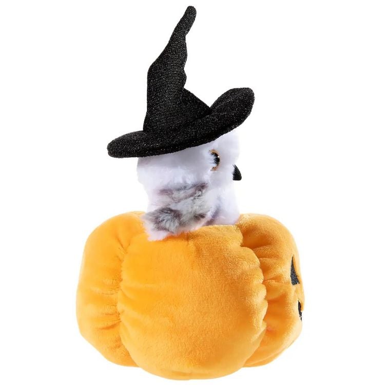 Produktbild: Heunec 453579 - Halloween Eule im K&uuml;rbis, Pl&uuml;sch, 16 cm