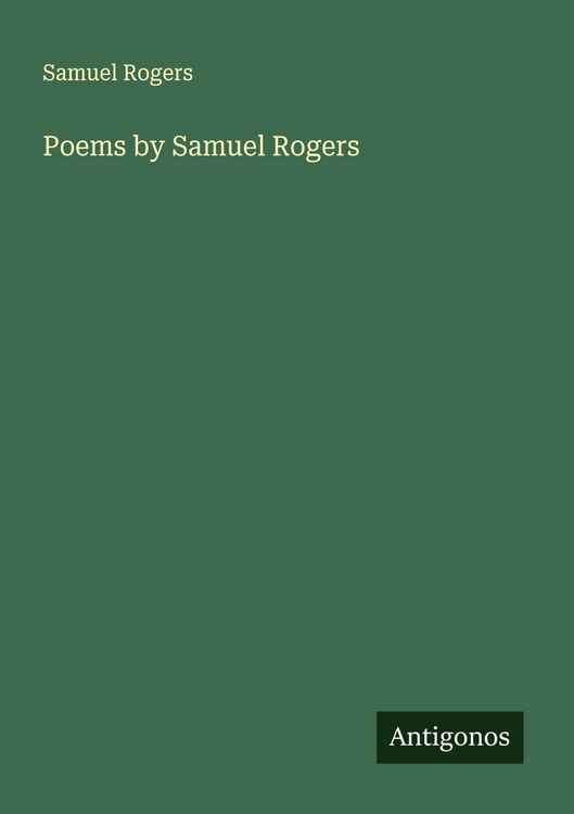 Produktbild: Poems by Samuel Rogers