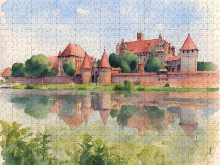 Produktbild: CALVENDO Puzzle Deutschordensschloss Marienburg in Polen | 1000 Teile Lege-Gr&ouml;&szlig;e 64x48cm Foto-Puzzle f&uuml;r gl&uuml;ckliche Stunden