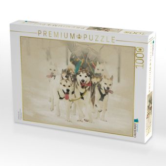 Produktbild: CALVENDO Puzzle Schlittenhunde | 1000 Teile Lege-Gr&ouml;&szlig;e 64x48cm Foto-Puzzle f&uuml;r gl&uuml;ckliche Stunden