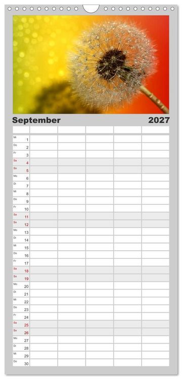 Produktbild: Familienplaner 2027 - Puste mal! mit 5 Spalten (Wandkalender, 21 x 45 cm) CALVENDO