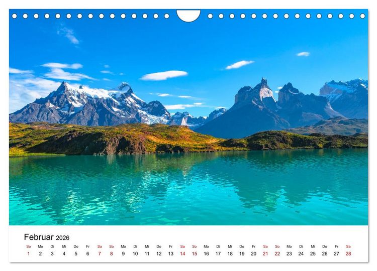 Produktbild: Patagonien, Torres del Paine Nationalpark: Am Rand der Welt (Wandkalender 2026 DIN A4 quer), CALVENDO Monatskalender