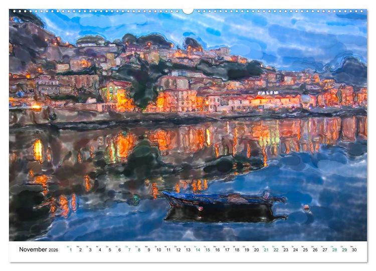 Produktbild: Porto - Ansichten in Aquarell (Wandkalender 2026 DIN A2 quer), CALVENDO Monatskalender