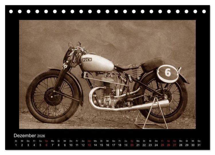 Produktbild: Motorrad Oldtimer aus &Ouml;sterreich (Tischkalender 2026 DIN A5 quer), CALVENDO Monatskalender