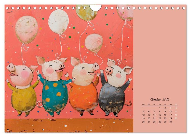 Produktbild: Wenn Tiere feiern (Wandkalender 2026 DIN A4 quer), CALVENDO Monatskalender