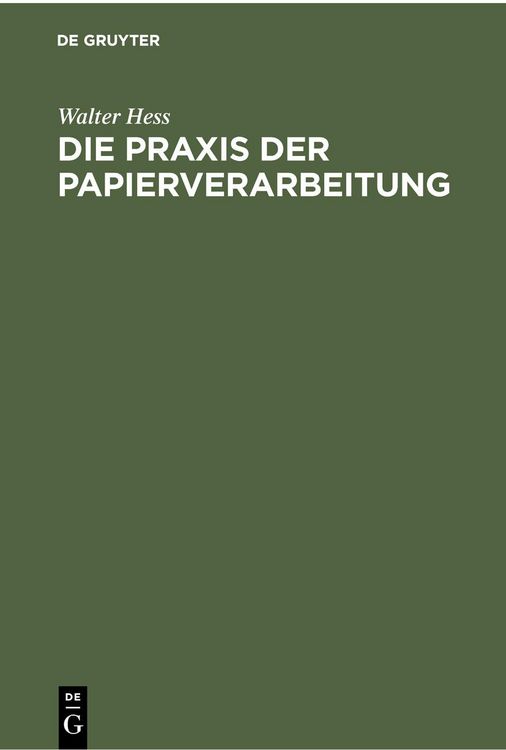 Produktbild: Die Praxis der Papierverarbeitung