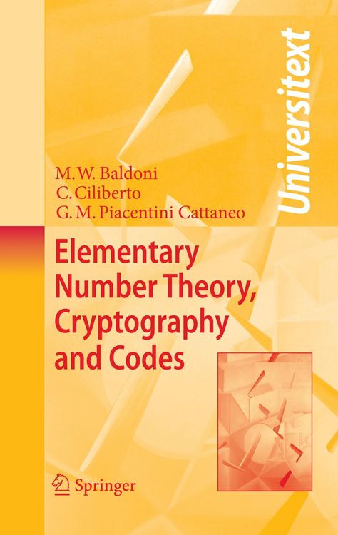Produktbild: Elementary Number Theory, Cryptography and Codes