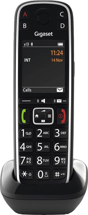 Produktbild: Gigaset E720HX DECT, GAP, Bluetooth&reg; Schnurloses Telefon analog Babyphone, Bluetooth, Freisprechen, f&uuml;r H&ouml;rger&auml;te kompatibel, inkl. Mobilteil, Op