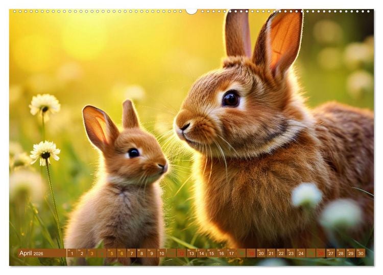 Produktbild: Tierkinder auf dem Land (Wandkalender 2026 DIN A2 quer), CALVENDO Monatskalender