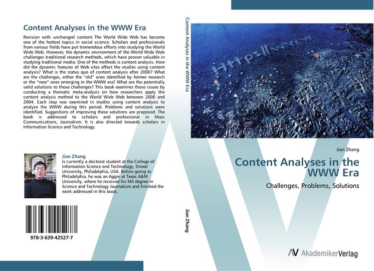 Produktbild: Content Analyses in the WWW Era