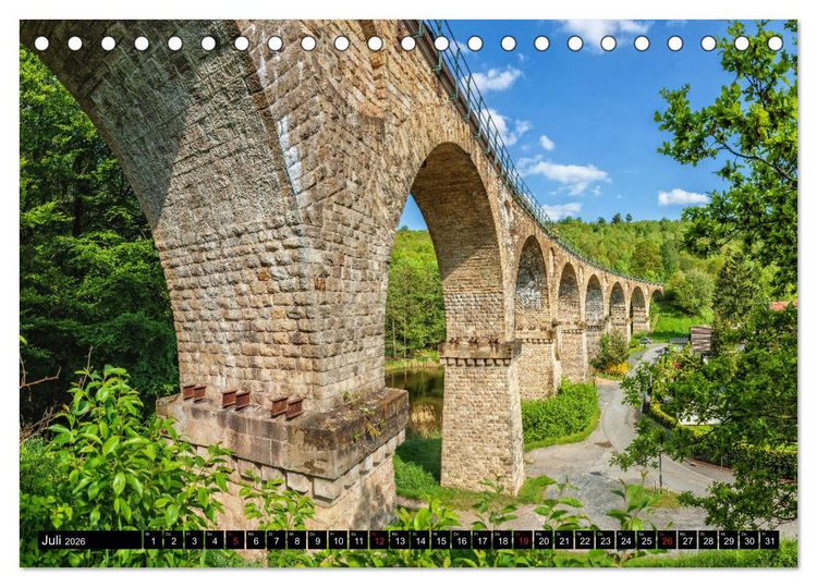 Produktbild: Br&uuml;cken des Landkreises Sonneberg (Tischkalender 2026 DIN A5 quer), CALVENDO Monatskalender