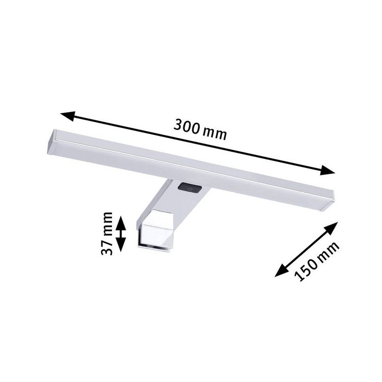 Produktbild: Paulmann HomeSpa Selo 78950 Klemmleuchte Warmwei&szlig; Chrom