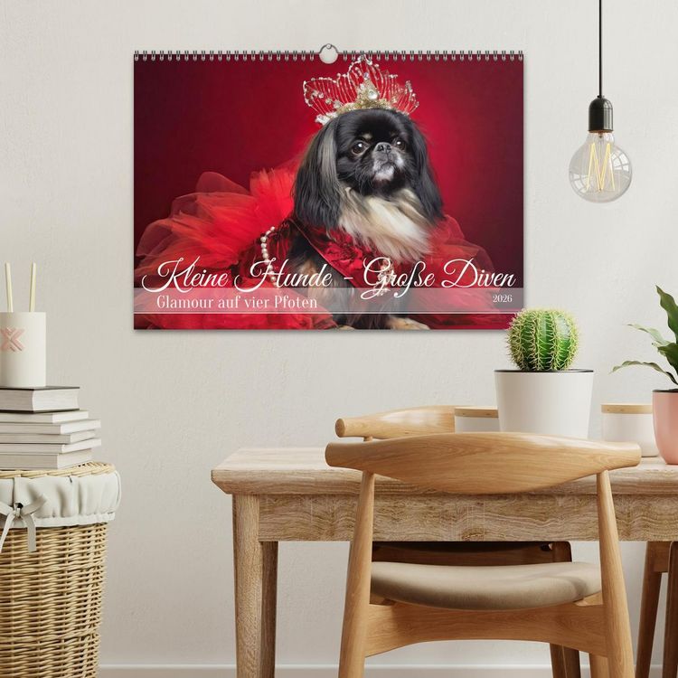 Produktbild: Kleine Hunde - Gro&szlig;e Diven (Wandkalender 2026 DIN A3 quer), CALVENDO Monatskalender