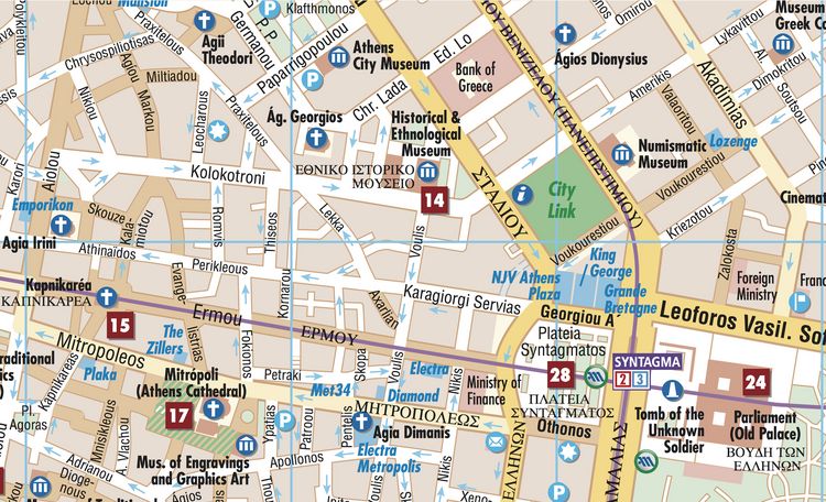 Produktbild: Athens, Athen, Borch Map