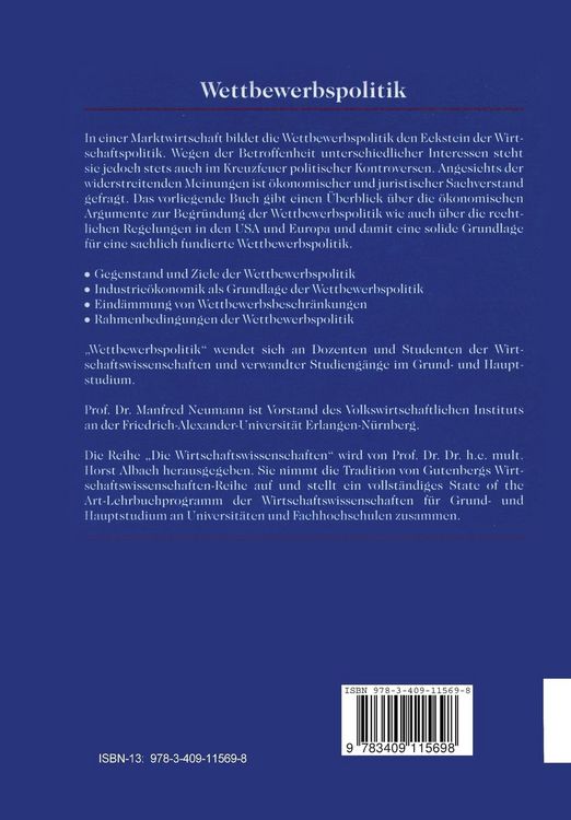 Produktbild: Wettbewerbspolitik